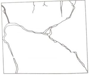 Shrinkage cracks in rigid pavement